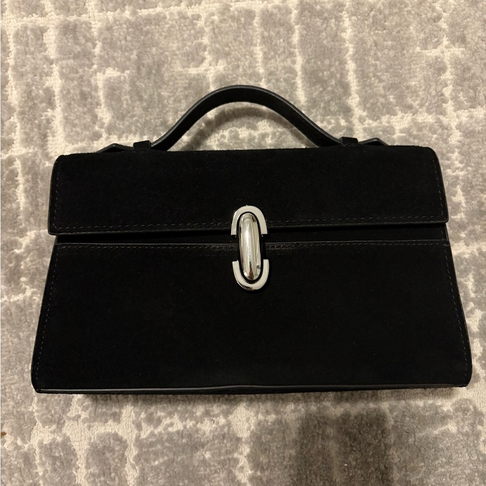 Black Suede Clutch